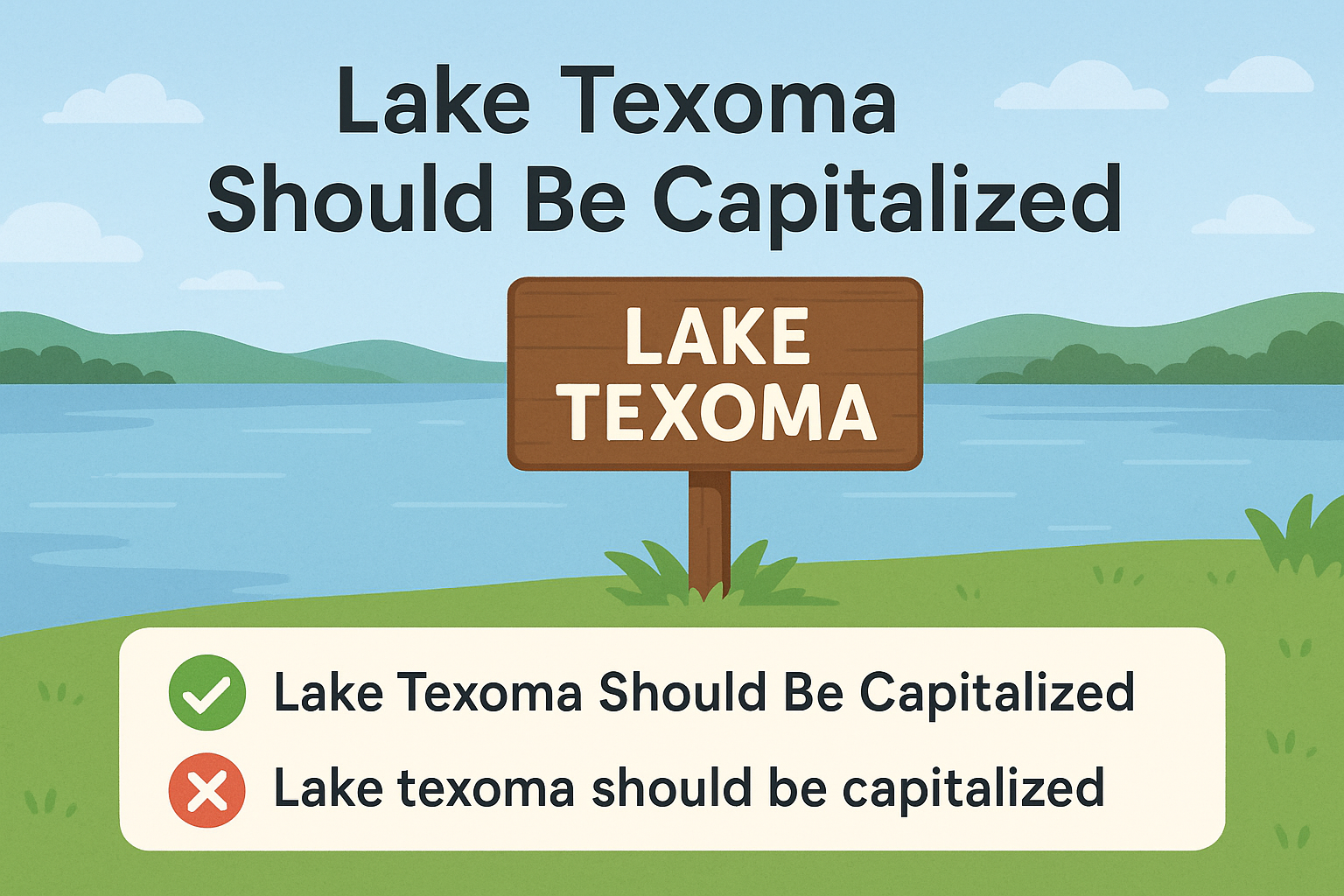Lake Texoma Should Be Capitalized
