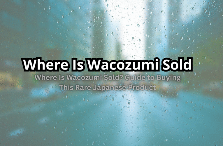 Where Is Wacozumi Sold? Guide to Buying This Rare Japanese Product